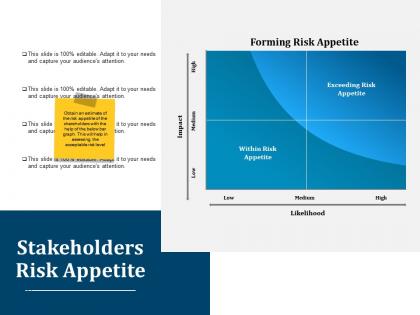 Stakeholders risk appetite ppt layouts aids