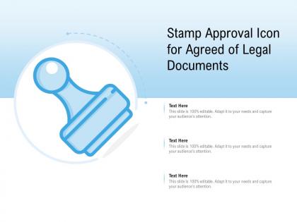Stamp approval icon for agreed of legal documents