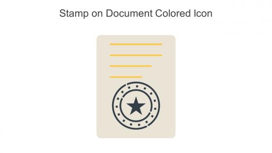 Stamp On Document Colored Icon In Powerpoint Pptx Png And Editable Eps Format