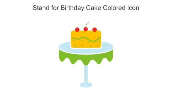 Stand For Birthday Cake Colored Icon In Powerpoint Pptx Png And Editable Eps Format