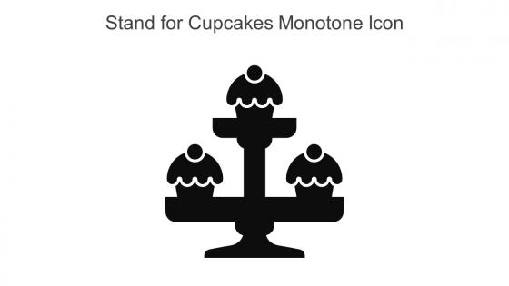 Stand For Cupcakes Monotone Icon In Powerpoint Pptx Png And Editable Eps Format