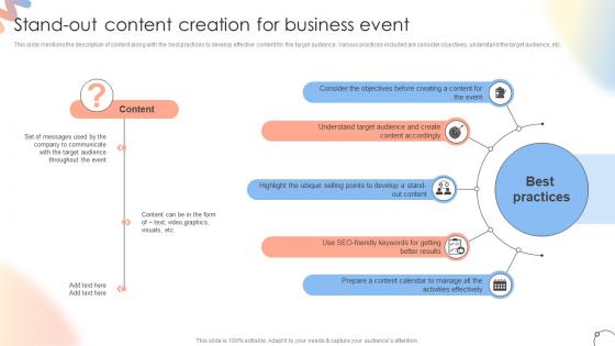 Stand Out Content Creation For Business Event Steps For Conducting Product Launch Event