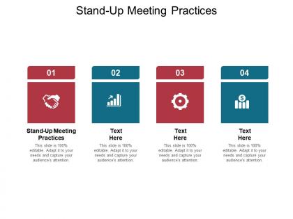 Stand up meeting practices ppt powerpoint presentation file background cpb