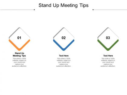 Stand up meeting tips ppt powerpoint presentation infographic template guidelines cpb