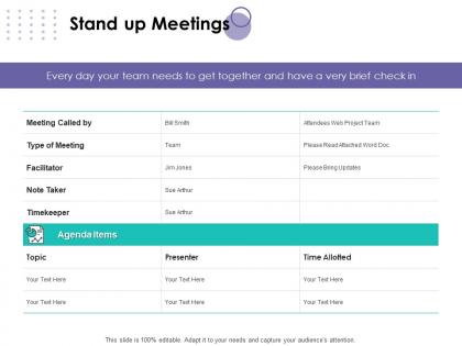 Stand up meetings ppt powerpoint presentation ideas inspiration
