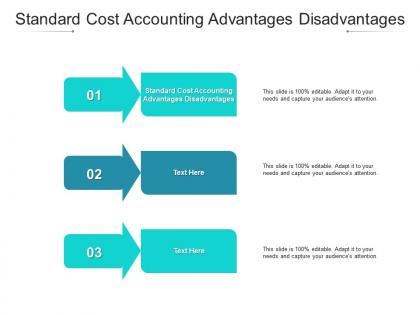Standard cost accounting advantages disadvantages ppt powerpoint presentation outline cpb
