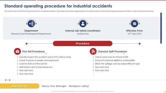 Standard Operating Procedure For Industrial Accidents