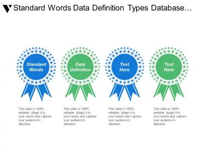 Standard words data definition types database basic definition
