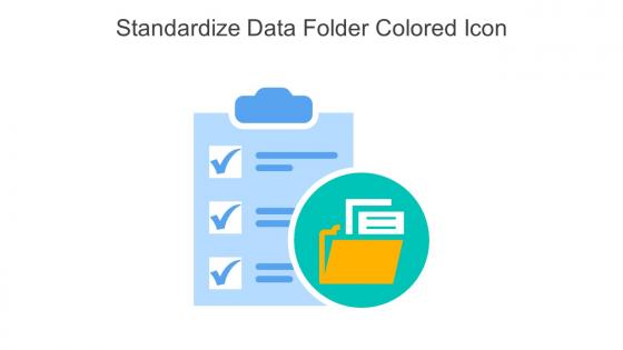 Standardize Data Folder Colored Icon In Powerpoint Pptx Png And Editable Eps Format