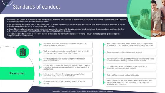 Standards Of Conduct Handbook For Corporate Employees Ppt Show Design Inspiration
