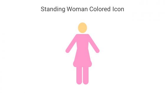 Standing Woman Colored Icon In Powerpoint Pptx Png And Editable Eps Format
