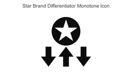 Star Brand Differentiator Monotone Icon In Powerpoint Pptx Png And Editable Eps Format