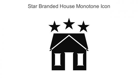 Star Branded House Monotone Icon In Powerpoint Pptx Png And Editable Eps Format