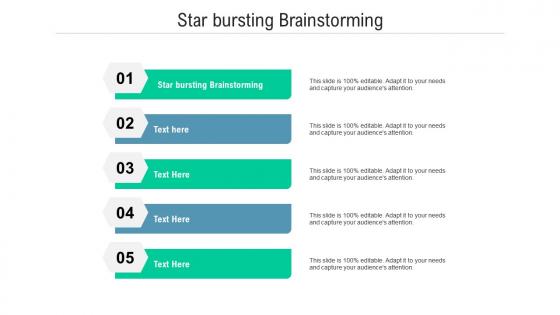 Star bursting brainstorming ppt powerpoint presentation portfolio visuals cpb