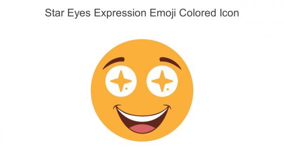 Star Eyes Expression Emoji Colored Icon In Powerpoint Pptx Png And Editable Eps Format