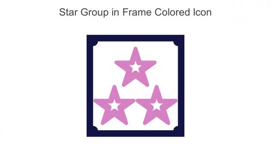 Star Group In Frame Colored Icon In Powerpoint Pptx Png And Editable Eps Format