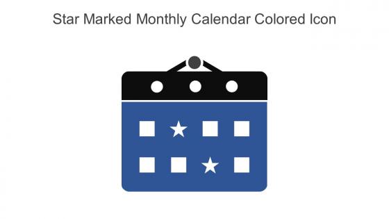 Star Marked Monthly Calendar Colored Icon In Powerpoint Pptx Png And Editable Eps Format