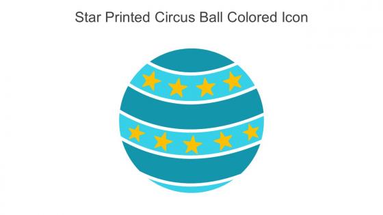 Star Printed Circus Ball Colored Icon In Powerpoint Pptx Png And Editable Eps Format