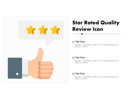 Star rated quality review icon