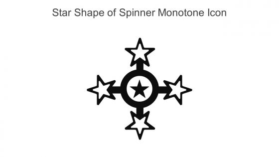 Star Shape Of Spinner Monotone Icon In Powerpoint Pptx Png And Editable Eps Format