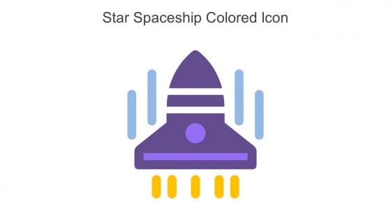 Star Spaceship Colored Icon In Powerpoint Pptx Png And Editable Eps Format