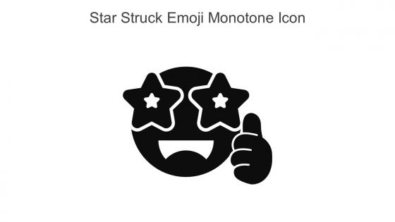 Star Struck Emoji Monotone Icon In Powerpoint Pptx Png And Editable Eps Format