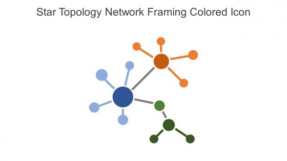 Star Topology Network Framing Colored Icon In Powerpoint Pptx Png And Editable Eps Format