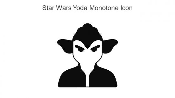 Star Wars Yoda Monotone Icon In Powerpoint Pptx Png And Editable Eps Format