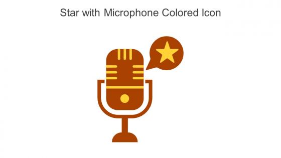 Star With Microphone Colored Icon In Powerpoint Pptx Png And Editable Eps Format