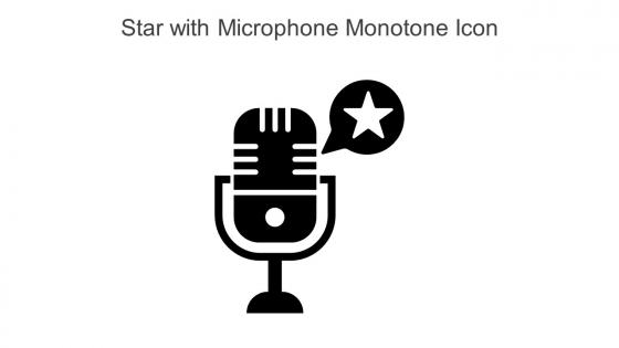 Star With Microphone Monotone Icon In Powerpoint Pptx Png And Editable Eps Format