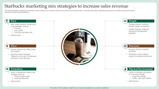 Starbucks Marketing Mix Strategies To Increase Sales Revenue