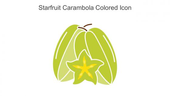 Starfruit Carambola Colored Icon In Powerpoint Pptx Png And Editable Eps Format