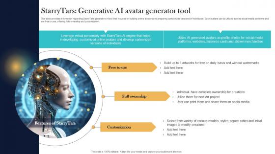 Starrytars Generative AI Avatar Generator Tool Top Generative AI Tools To Look For AI SS V