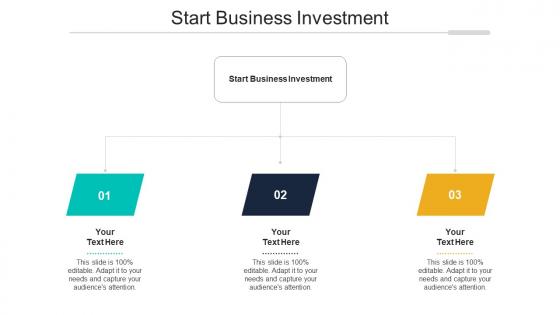 Start Business Investment Ppt Powerpoint Presentation Summary Visuals Cpb