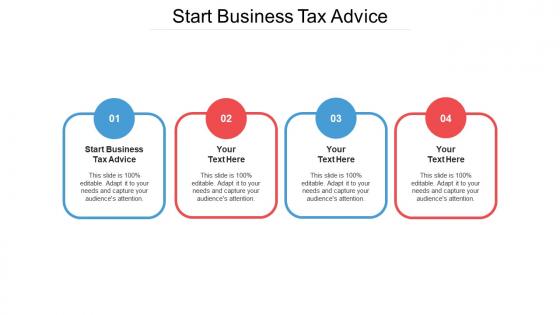 Start business tax advice ppt powerpoint presentation model summary cpb