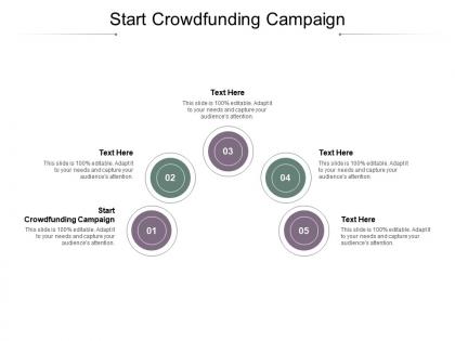 Start crowdfunding campaign ppt powerpoint presentation show skills cpb