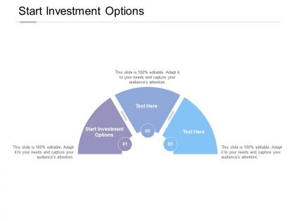 Start investment options ppt powerpoint presentation slides templates cpb