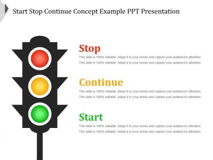 Start stop continue concept example ppt presentation