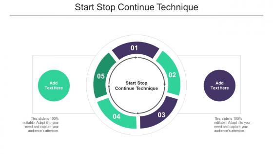 Start Stop Continue Technique Ppt Powerpoint Presentation Infographic Template Show Cpb
