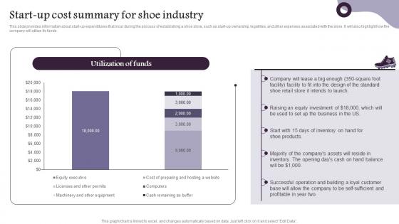 Start Up Cost Summary For Shoe Industry Shoe Company Overview