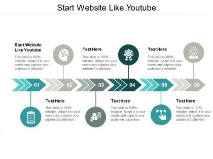 Start website like youtube ppt powerpoint presentation icon files cpb