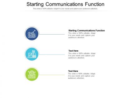 Starting communications function ppt powerpoint presentation inspiration samples cpb