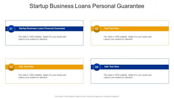 Startup Business Loans Personal Guarantee In Powerpoint And Google Slides Cpb