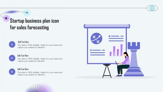 Startup Business Plan Icon For Sales Forecasting