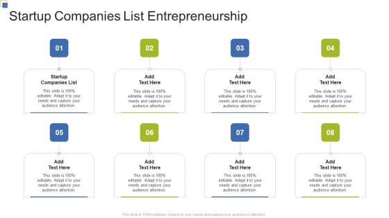 Startup Companies List Entrepreneurship In Powerpoint And Google Slides Cpb