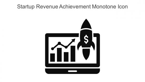 Startup Revenue Achievement Monotone Icon In Powerpoint Pptx Png And Editable Eps Format