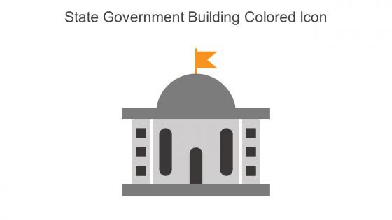 State Government Building Colored Icon In Powerpoint Pptx Png And Editable Eps Format