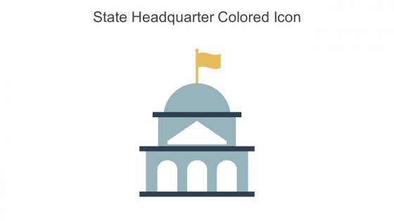 State Headquarter Colored Icon In Powerpoint Pptx Png And Editable Eps Format
