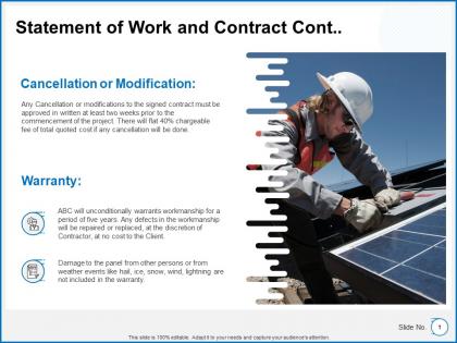 Statement of work and contract cont cancellation ppt powerpoint slides