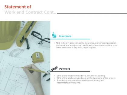Statement of work and contract cont ppt powerpoint presentation model designs